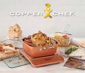 Copper Chef多功能方型陶瓷8吋雙耳不沾湯鍋